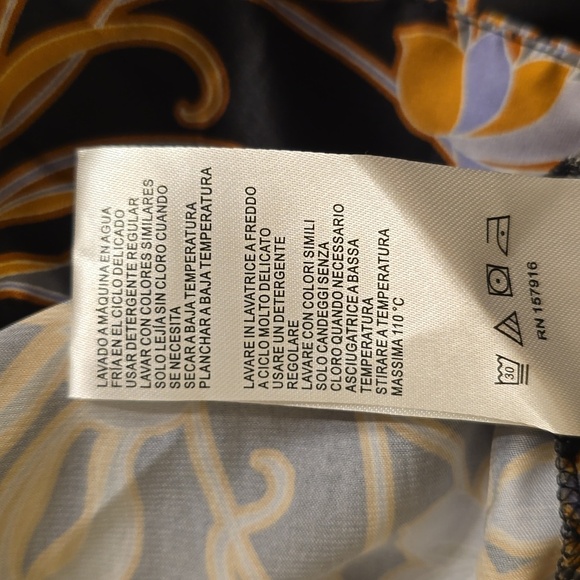 Halston Heritage Black and Orange Floral Wrap Skirt - Picture 12 of 16